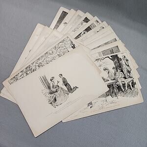Lot of 15 Charles Dana Gibson Girls 1903 Life Magazine Print Pages DAMAGED